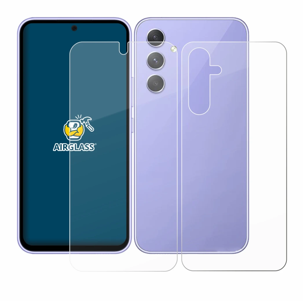 Image of the device Samsung Galaxy A54 5G (Front+Back) with a wide variety of screen protectors.