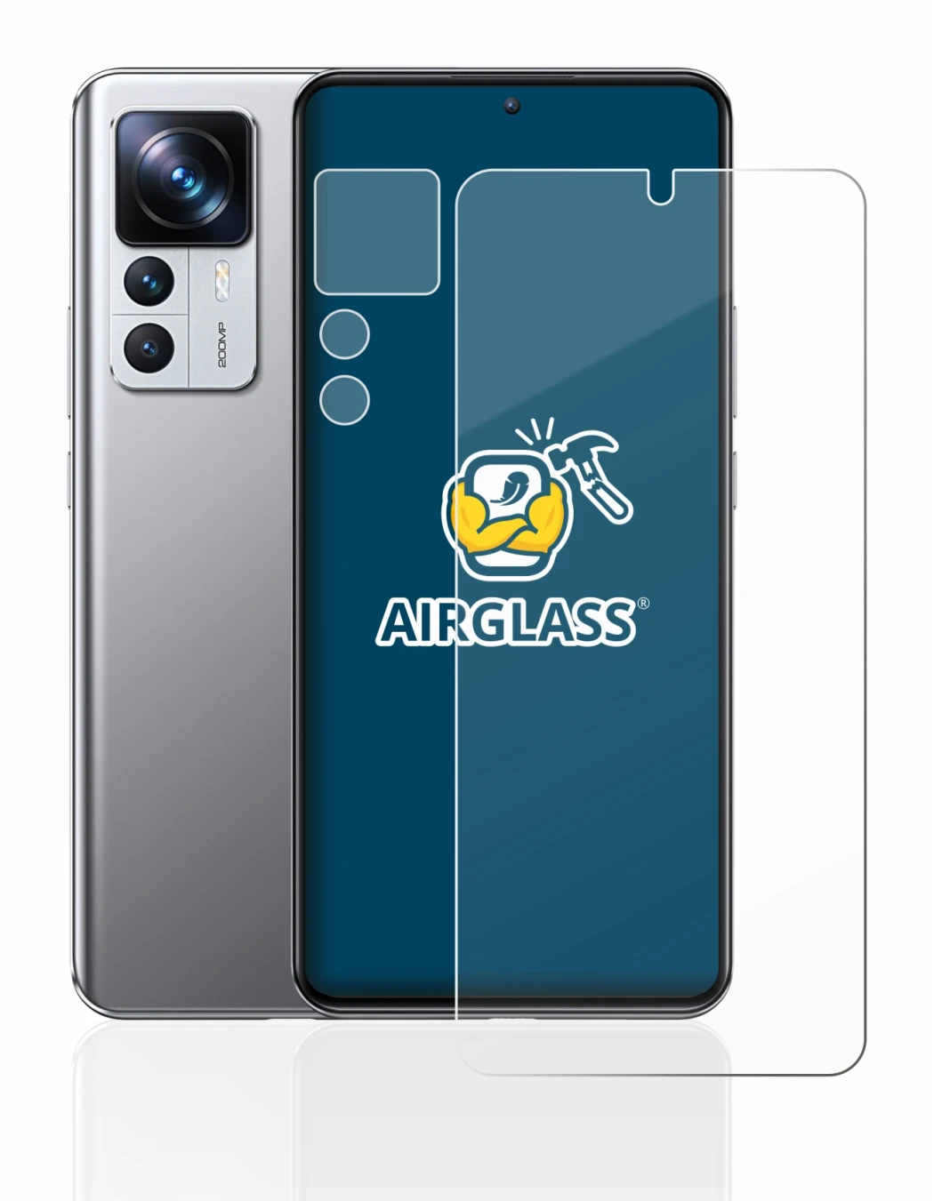Image of the device Xiaomi 12T Pro (Front+Camera) with a wide variety of screen protectors.