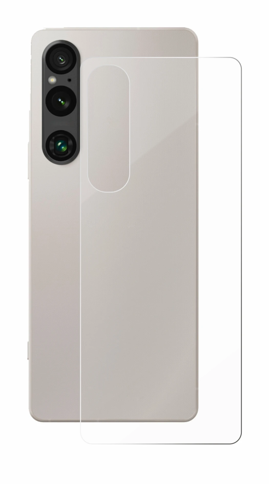 Image of the device Sony Xperia 1 V (Back) with a wide variety of screen protectors.
