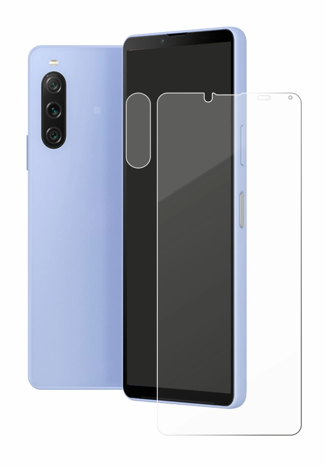 Image of the device Sony Xperia 10 V (Front+Camera) with a wide variety of screen protectors.