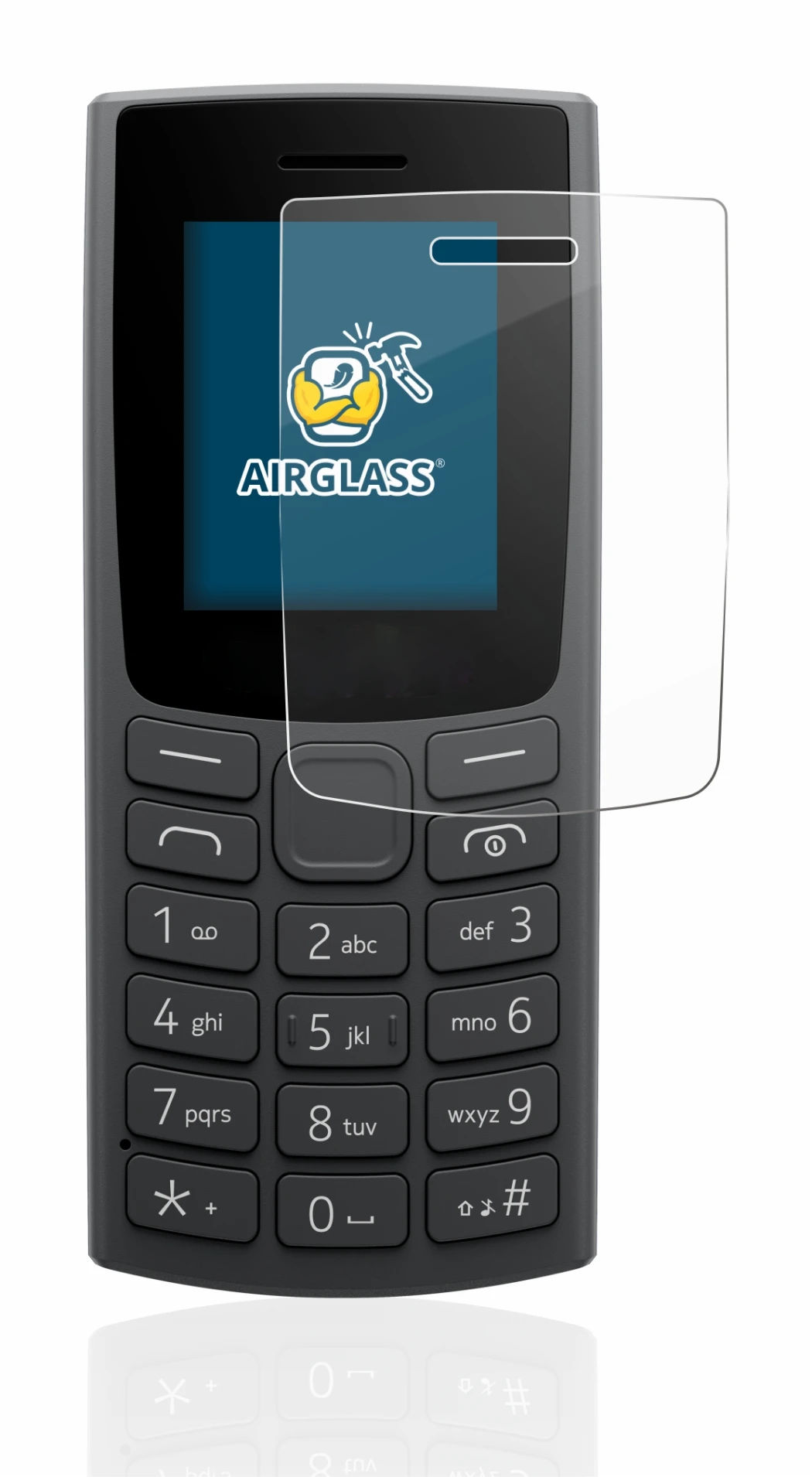 Image of the device Nokia 105 (2023) with a wide variety of screen protectors.