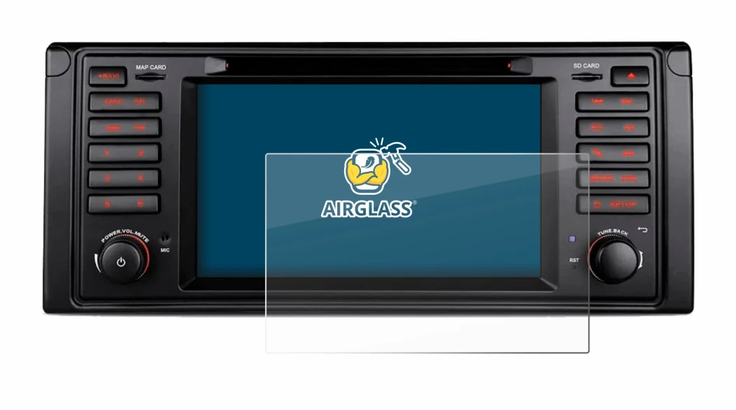 Image of the device Xtrons IQ7039B with a wide variety of screen protectors.