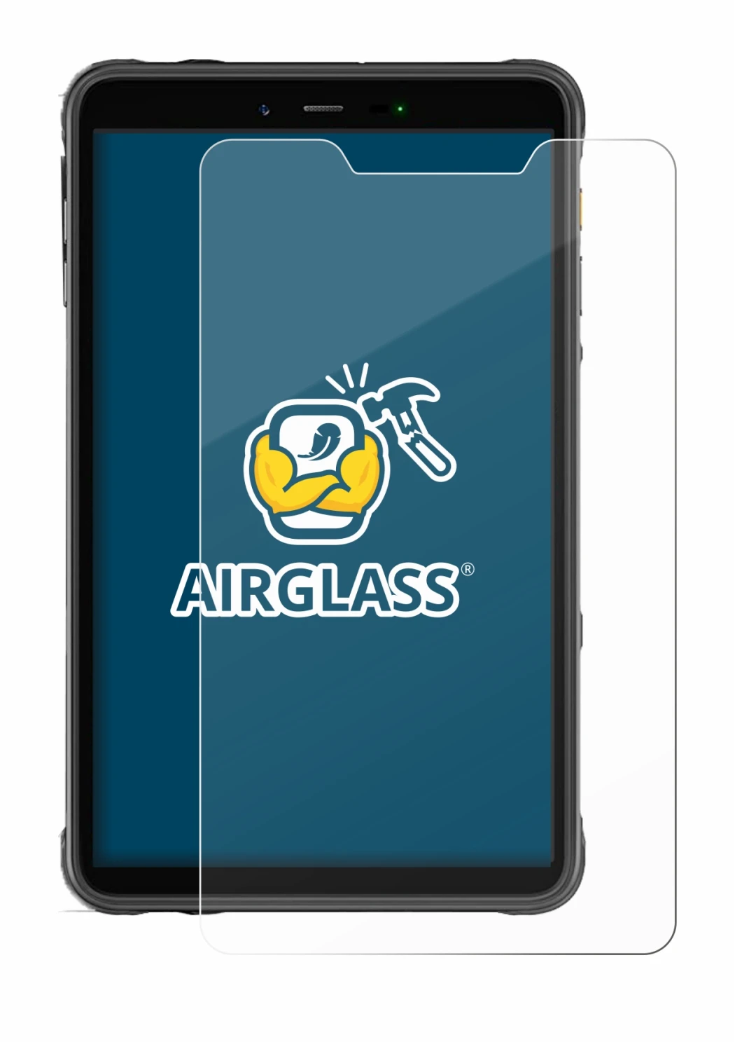Image of the device Ulefone Armor Pad 8 with a wide variety of screen protectors.