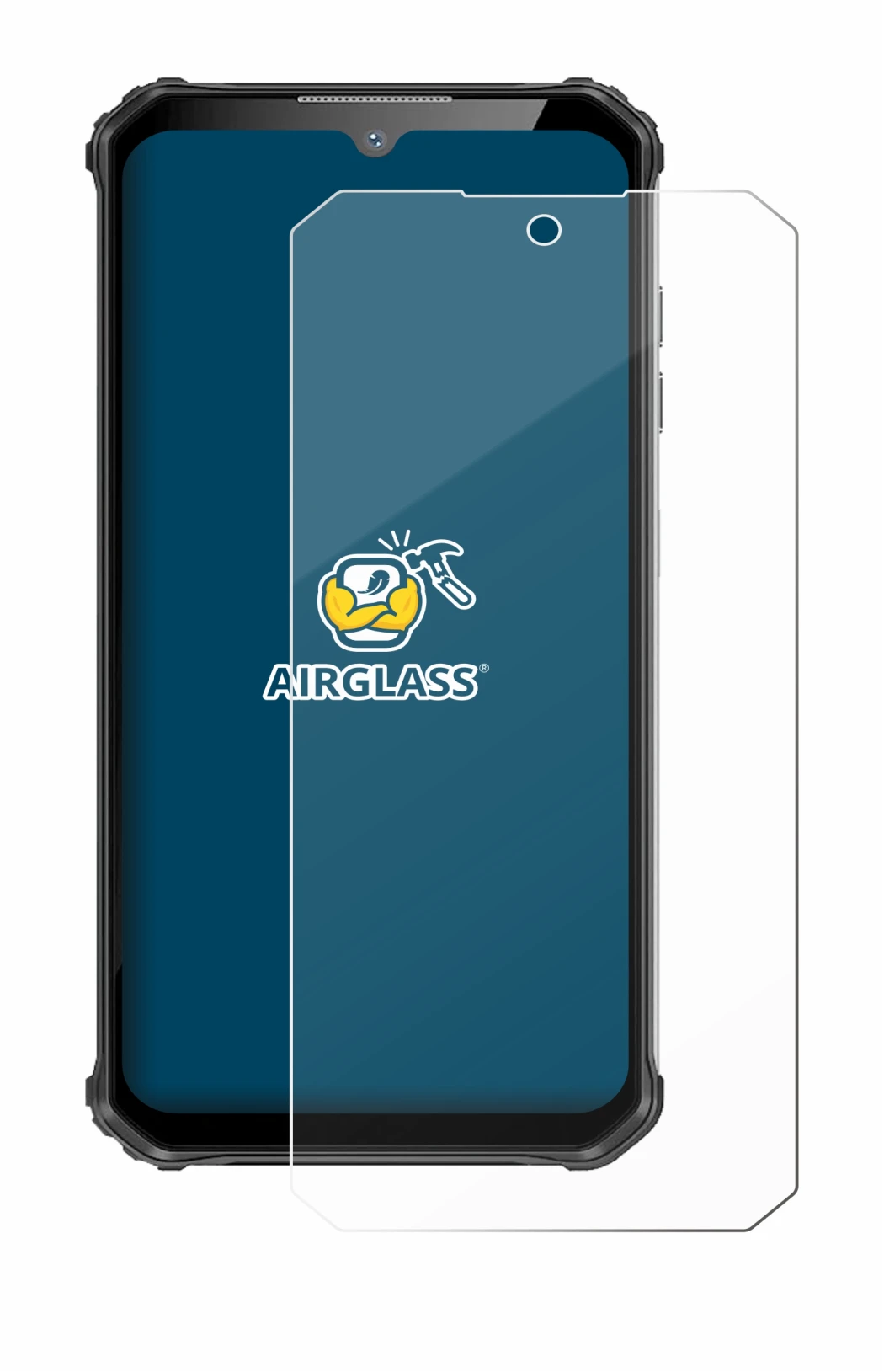 Image of the device Oukitel WP22 with a wide variety of screen protectors.