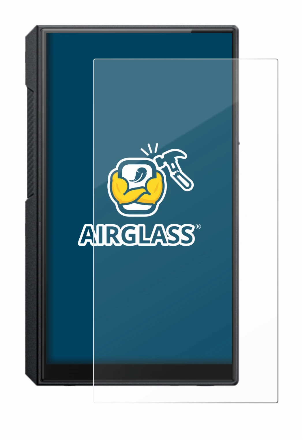 Image of the device FiiO M11s with a wide variety of screen protectors.