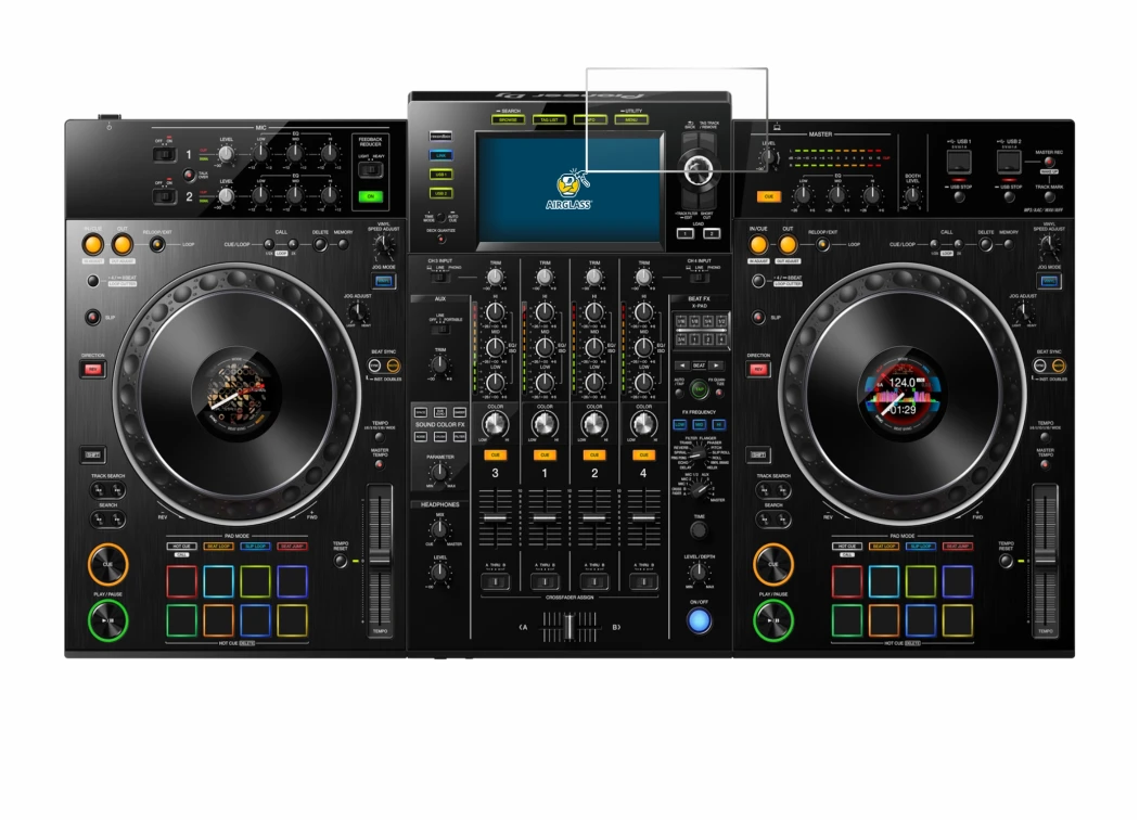 Image of the device Pioneer XDJ -XZ with a wide variety of screen protectors.