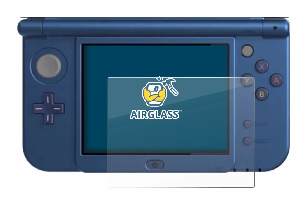 Image of the device Nintendo New 3DS XL (Lower display) with a wide variety of screen protectors.