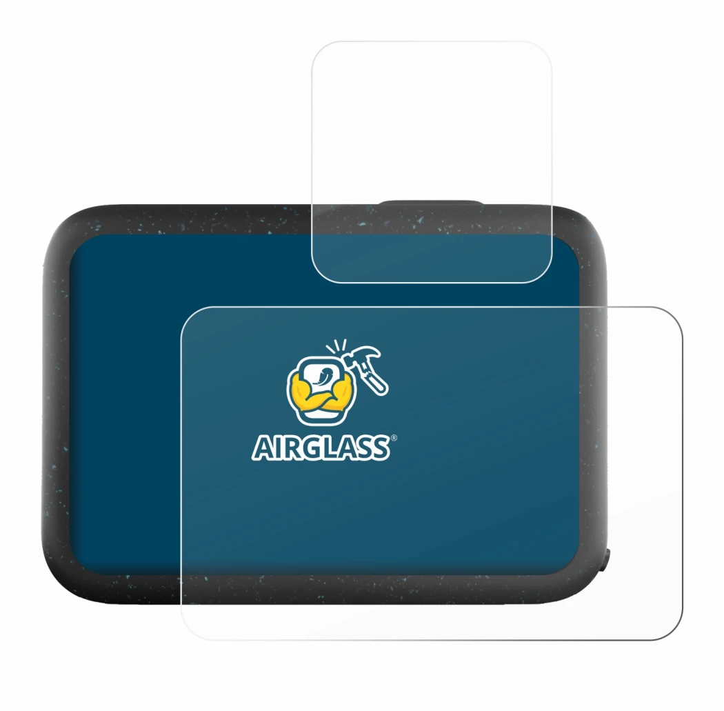 Image of the device GoPro Hero 12 Black with a wide variety of screen protectors.