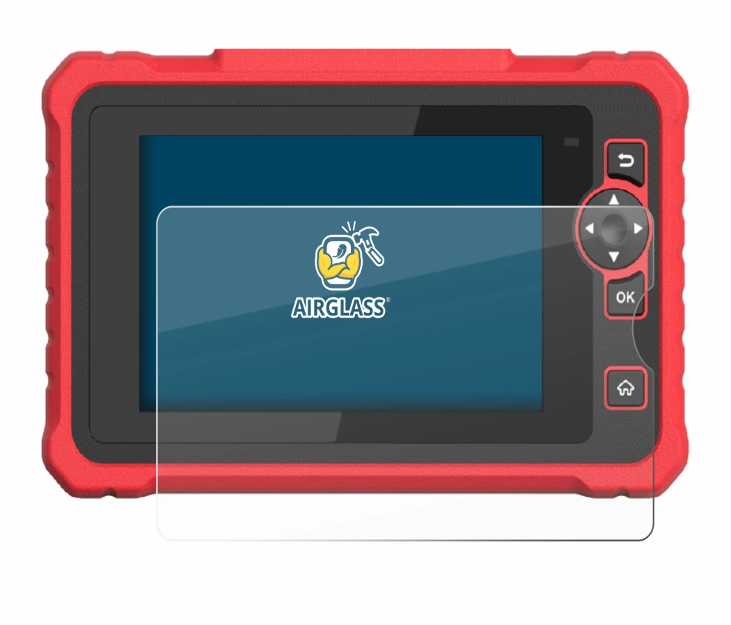 Image of the device Launch CRP 359 with a wide variety of screen protectors.
