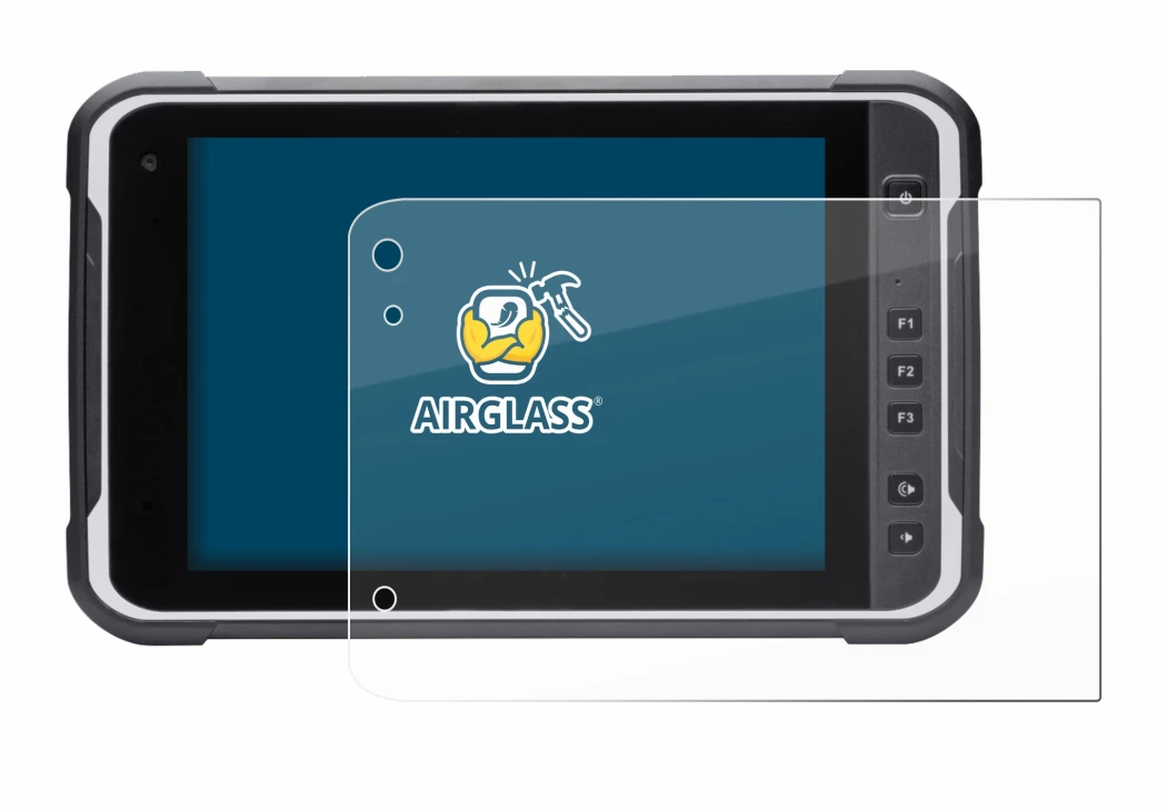Image of the device Handheld Algiz RT8 with a wide variety of screen protectors.