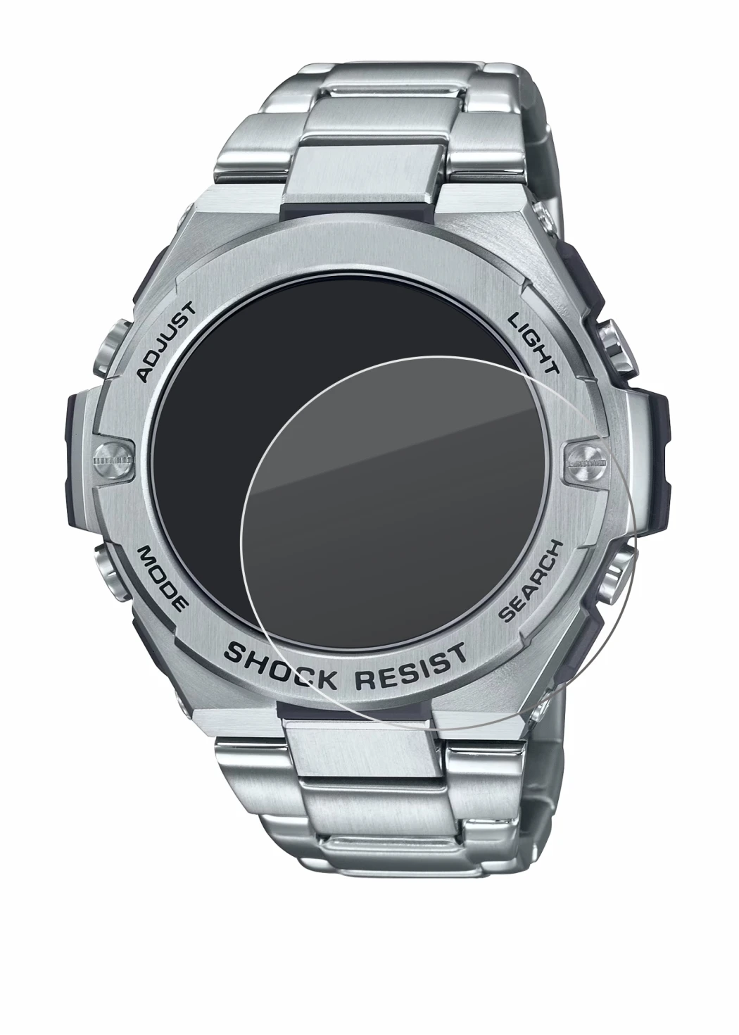 Image of the device Casio G-Shock GST-B500D-1A with a wide variety of screen protectors.