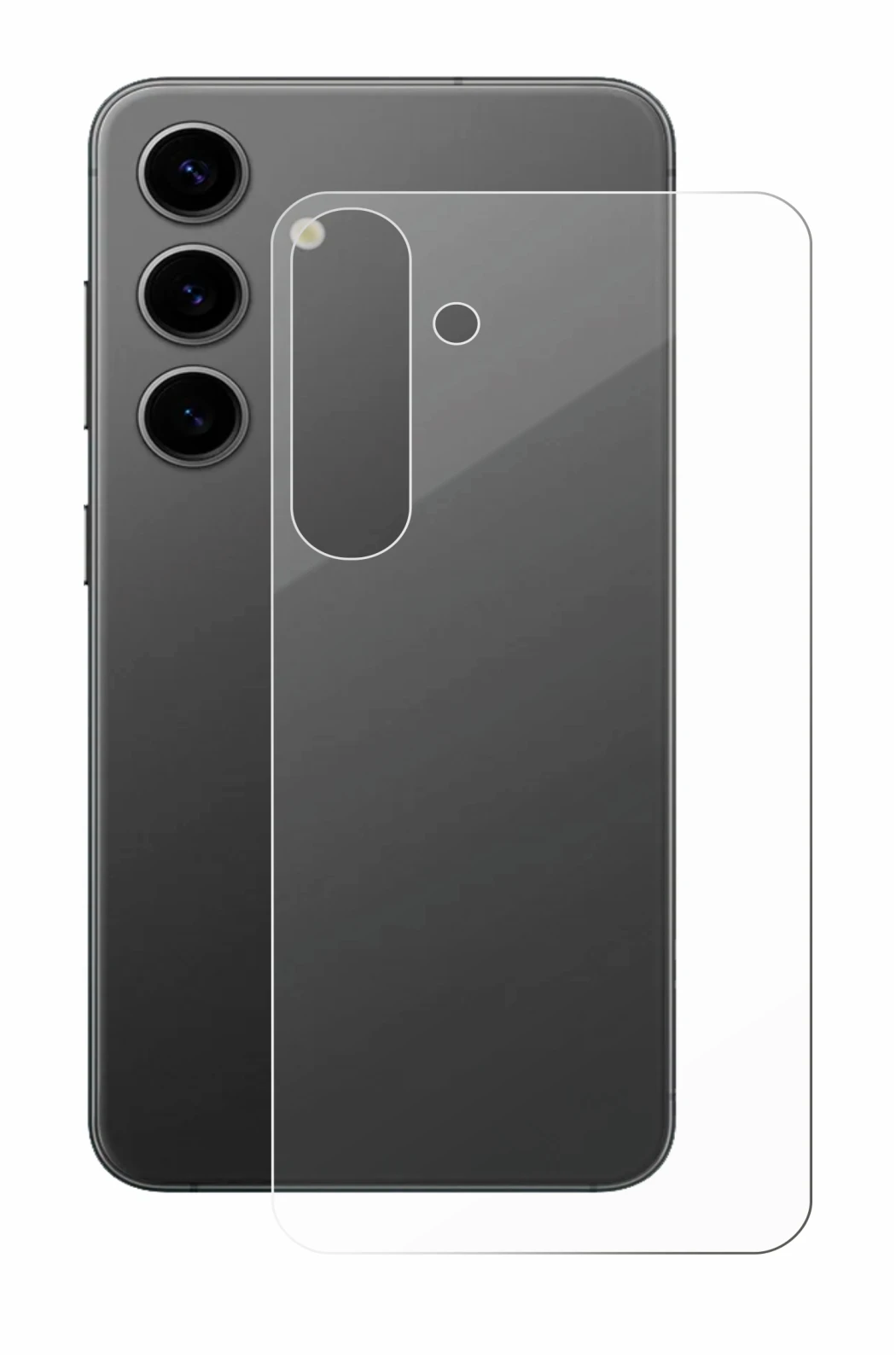 Image of the device Samsung Galaxy S24 Plus (Back) with a wide variety of screen protectors.