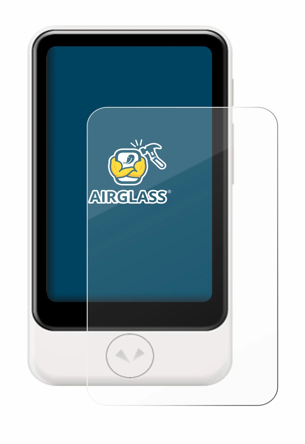 Image of the device Pocketalk Plus with a wide variety of screen protectors.