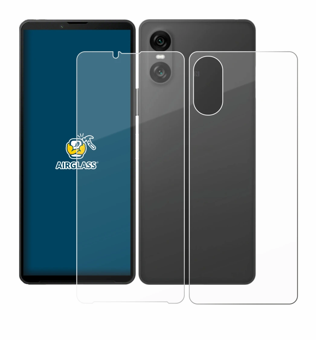 Image of the device Sony Xperia 10 VI (Front+Back) with a wide variety of screen protectors.