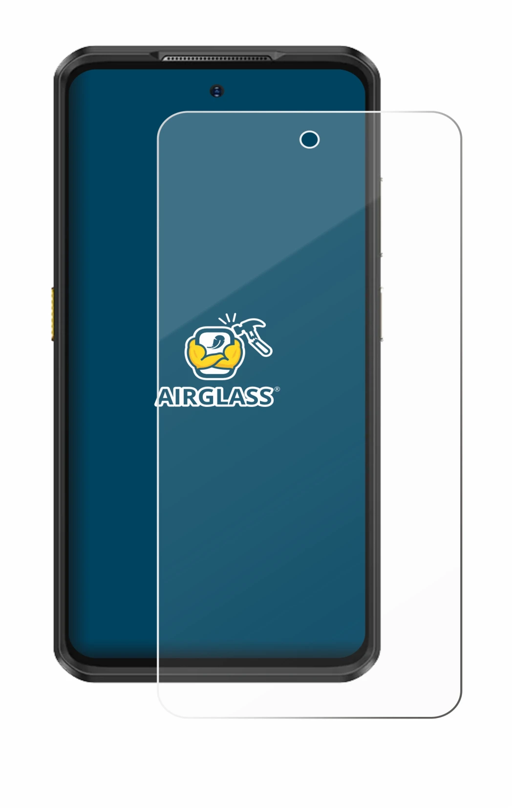 Image of the device Ulefone Armor 25T Pro with a wide variety of screen protectors.