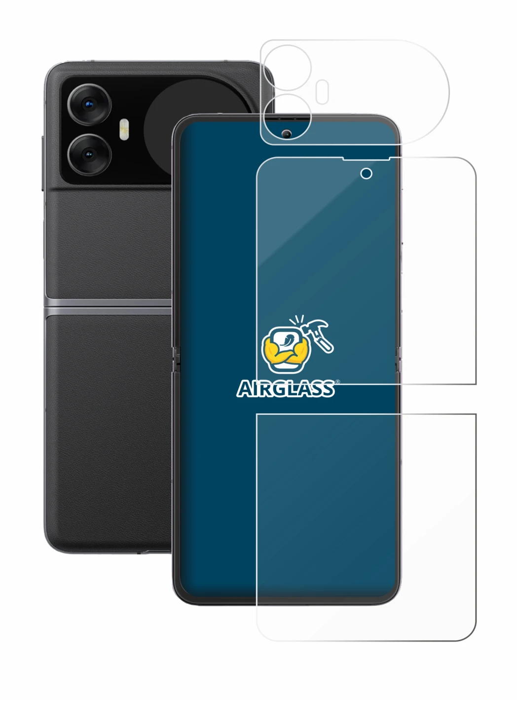 Image of the device Blackview Hero 10 (Front+Back) with a wide variety of screen protectors.