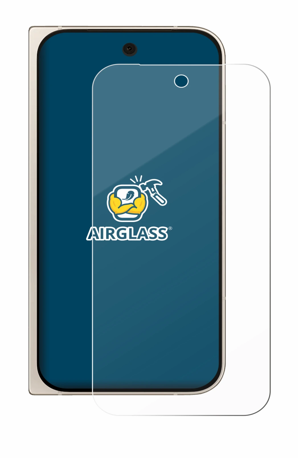 Image of the device Google Pixel 9 Pro Fold with a wide variety of screen protectors.