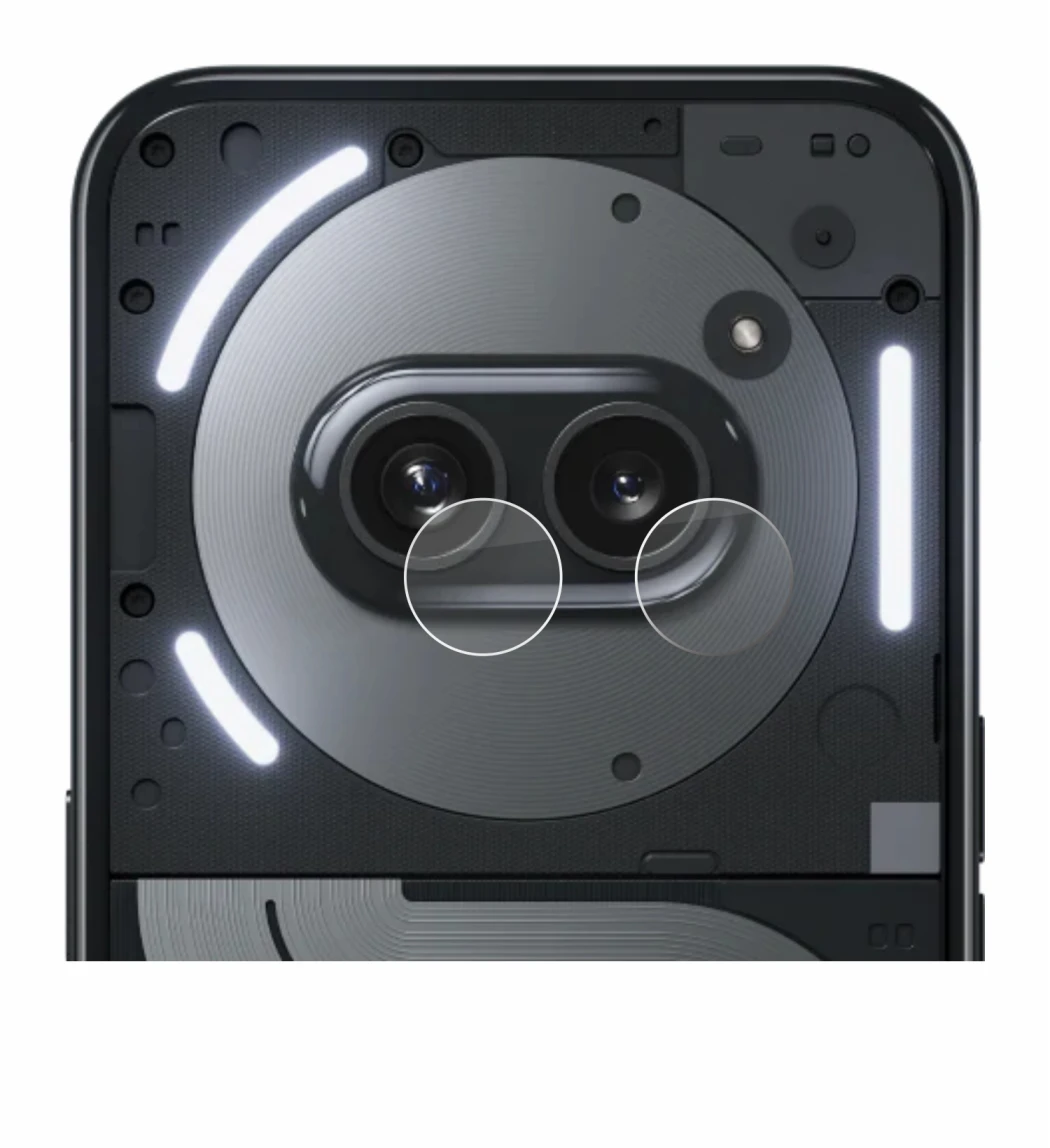 Image of the device Nothing Phone (2a) Plus (ONLY Camera Lens) with a wide variety of screen protectors.