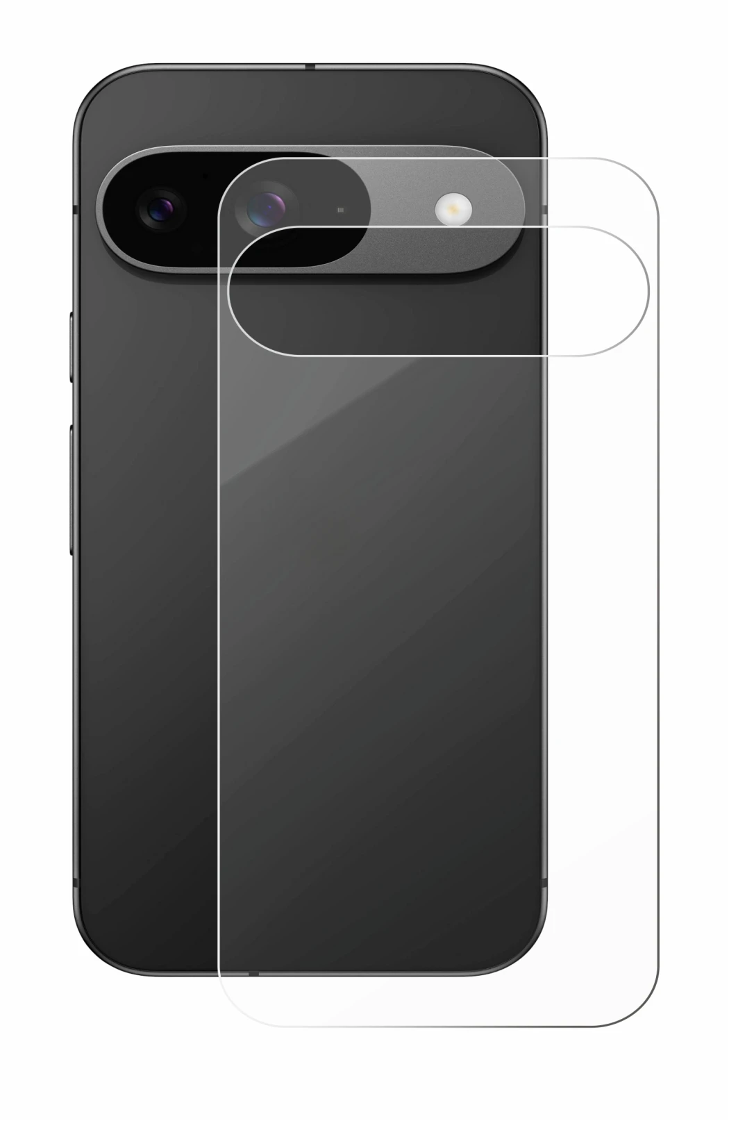 Image of the device Google Pixel 9 (Back) with a wide variety of screen protectors.