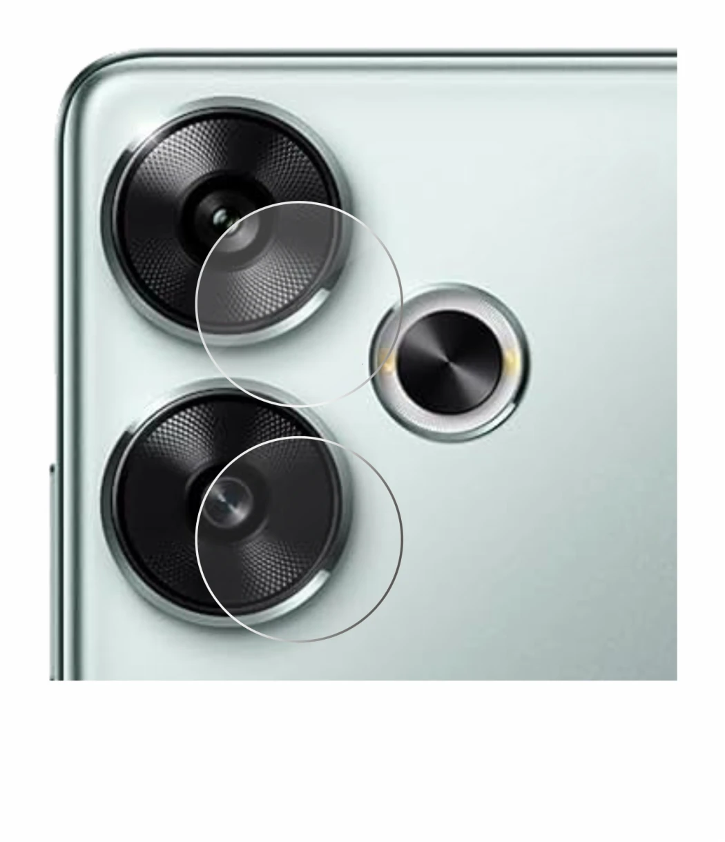 Image of the device Xiaomi Poco F6 (ONLY Camera Lens) with a wide variety of screen protectors.