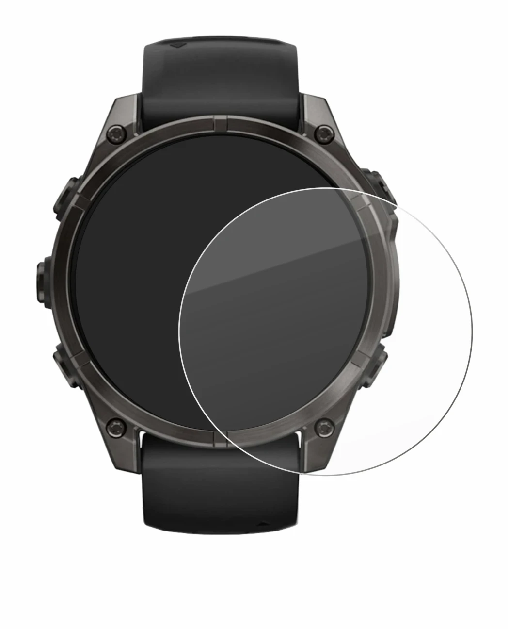 Image of the device Garmin Fenix 8 AMOLED (47 mm) with a wide variety of screen protectors.