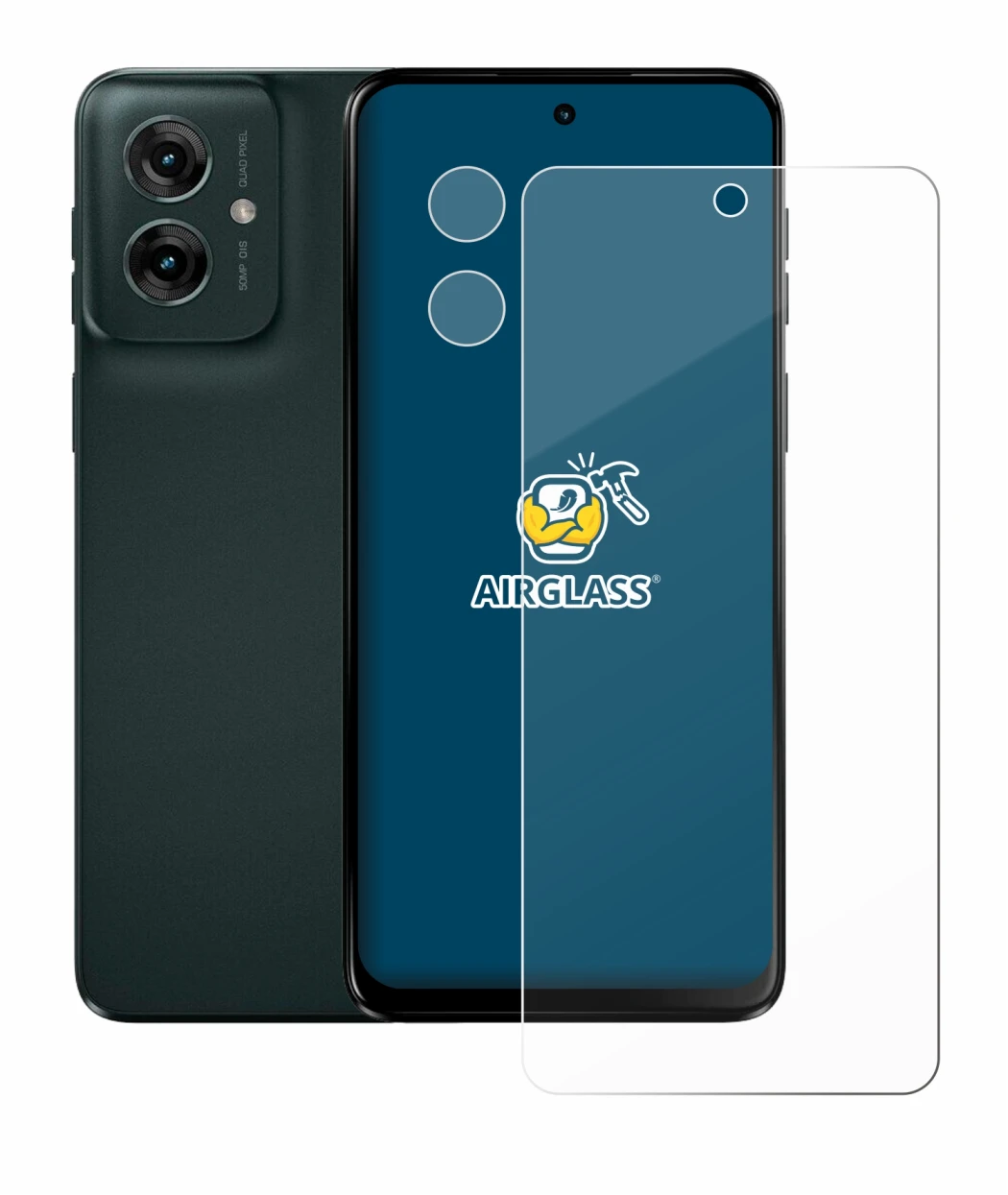 Image of the device Motorola Moto G55 (Front+Camera) with a wide variety of screen protectors.
