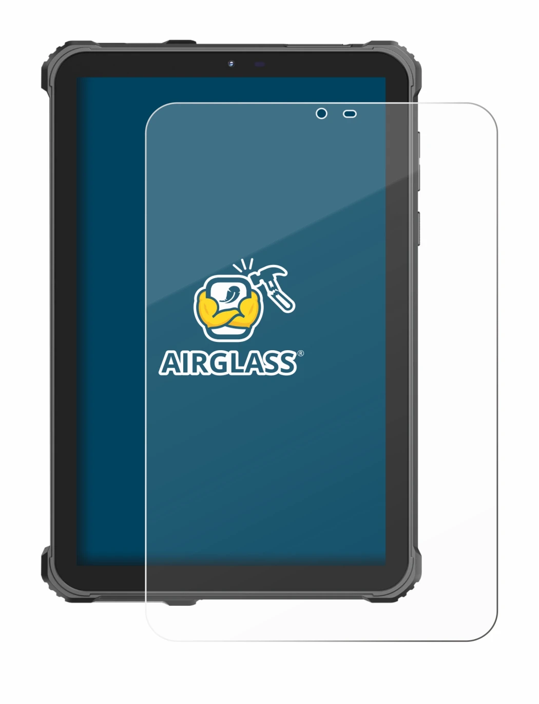 Image of the device Oukitel RT3 Pro with a wide variety of screen protectors.