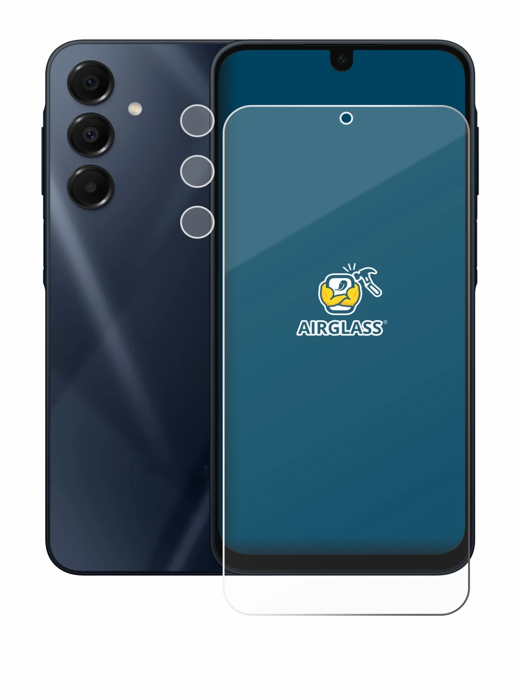 Image of the device Samsung Galaxy A16 5G (Front+Camera) with a wide variety of screen protectors.