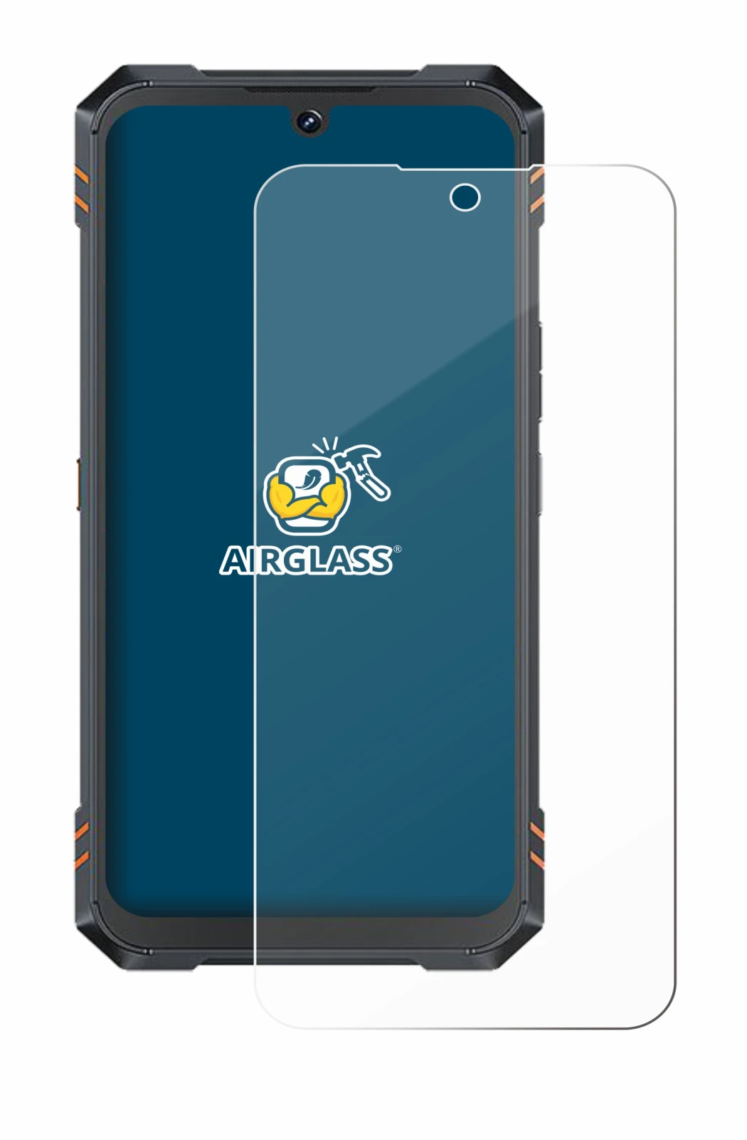 Image of the device Cubot King Kong Star 2 with a wide variety of screen protectors.