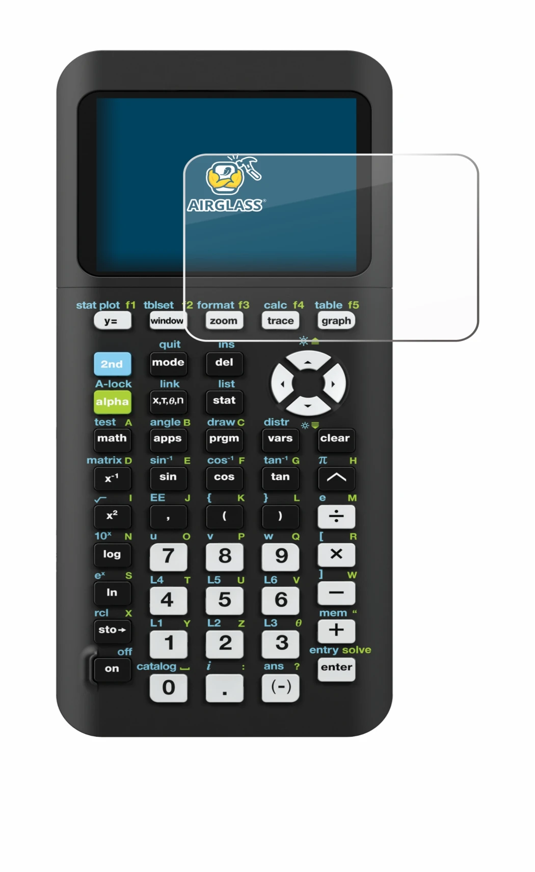 Image of the device Texas Instruments TI-84 Plus CE-T Python with a wide variety of screen protectors.