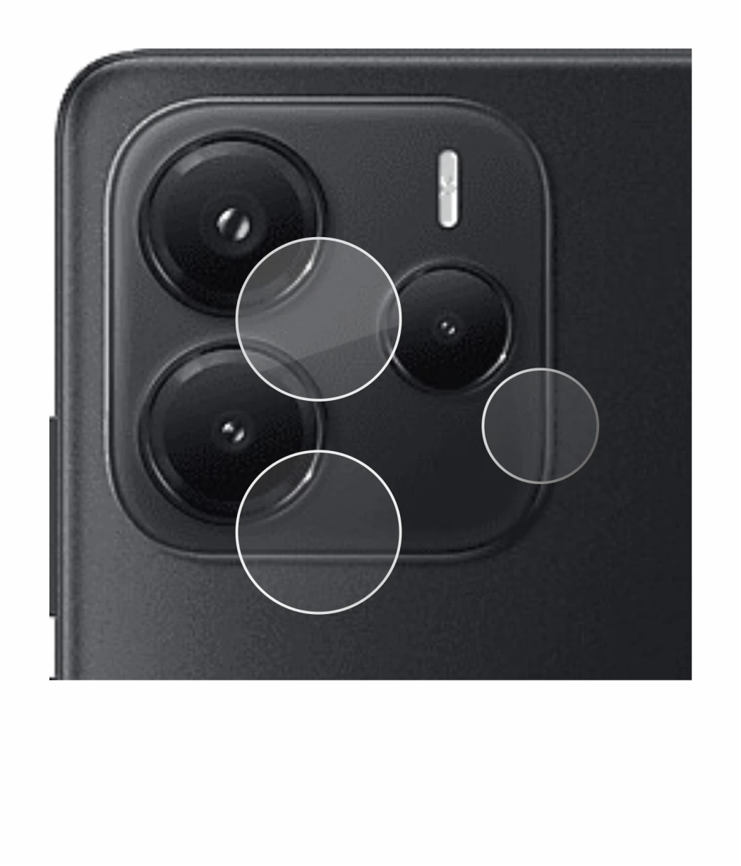 Image of the device Xiaomi Redmi Note 14 (ONLY Camera Lens) with a wide variety of screen protectors.
