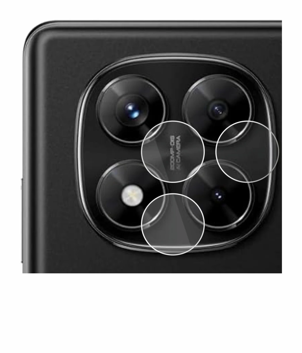 Image of the device Xiaomi Redmi Note 14 Pro (ONLY Camera Lens) with a wide variety of screen protectors.