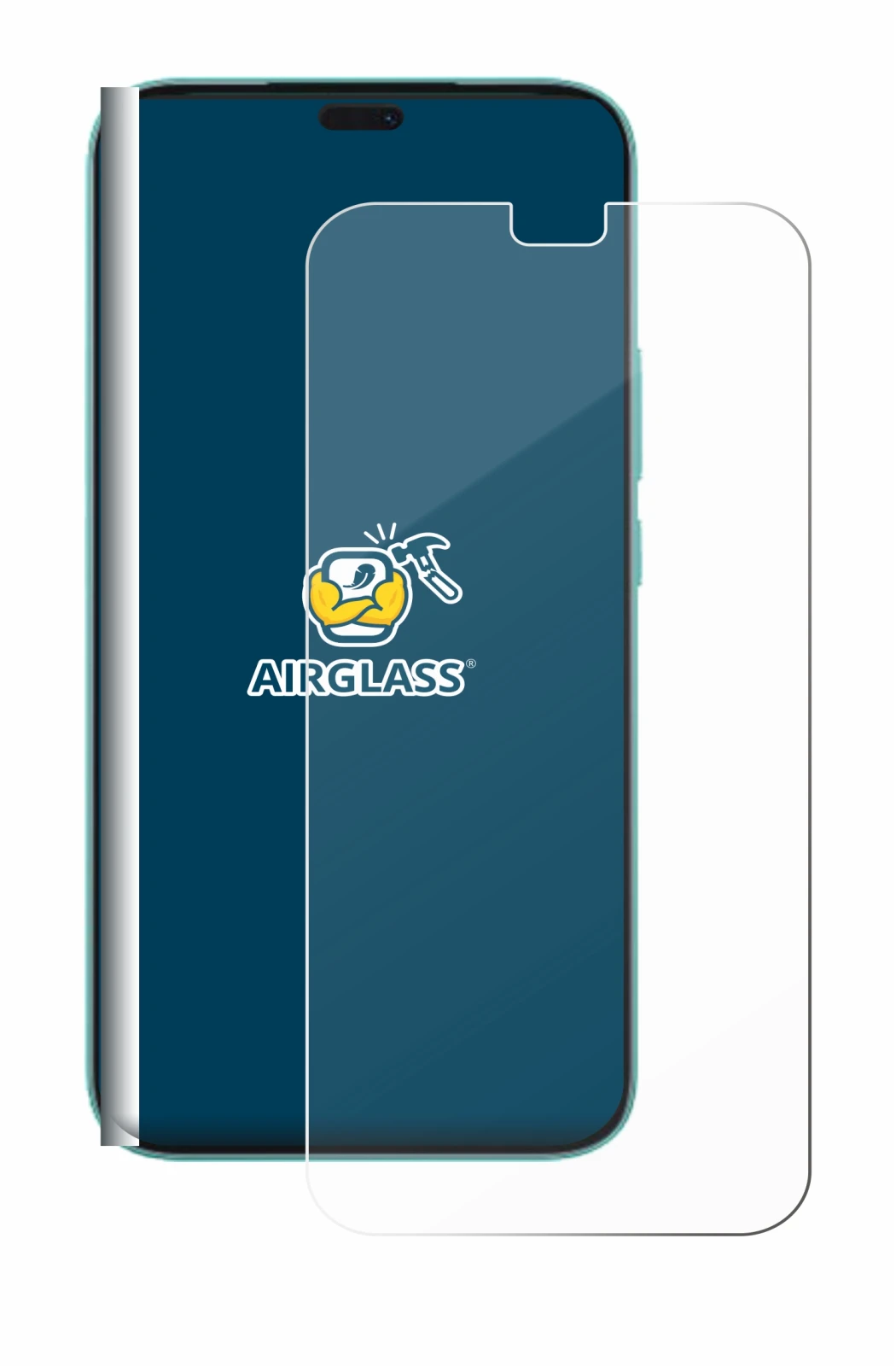 Image of the device Honor 400 Lite with a wide variety of screen protectors.