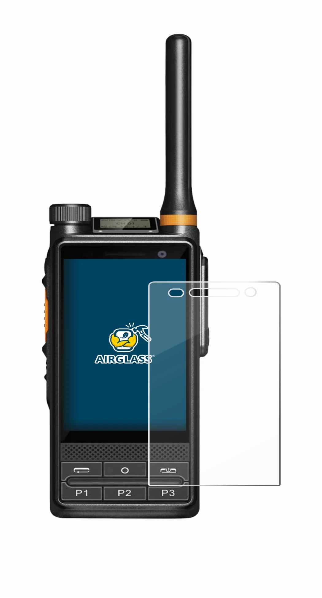 Image of the device Hytera PDC680 with a wide variety of screen protectors.