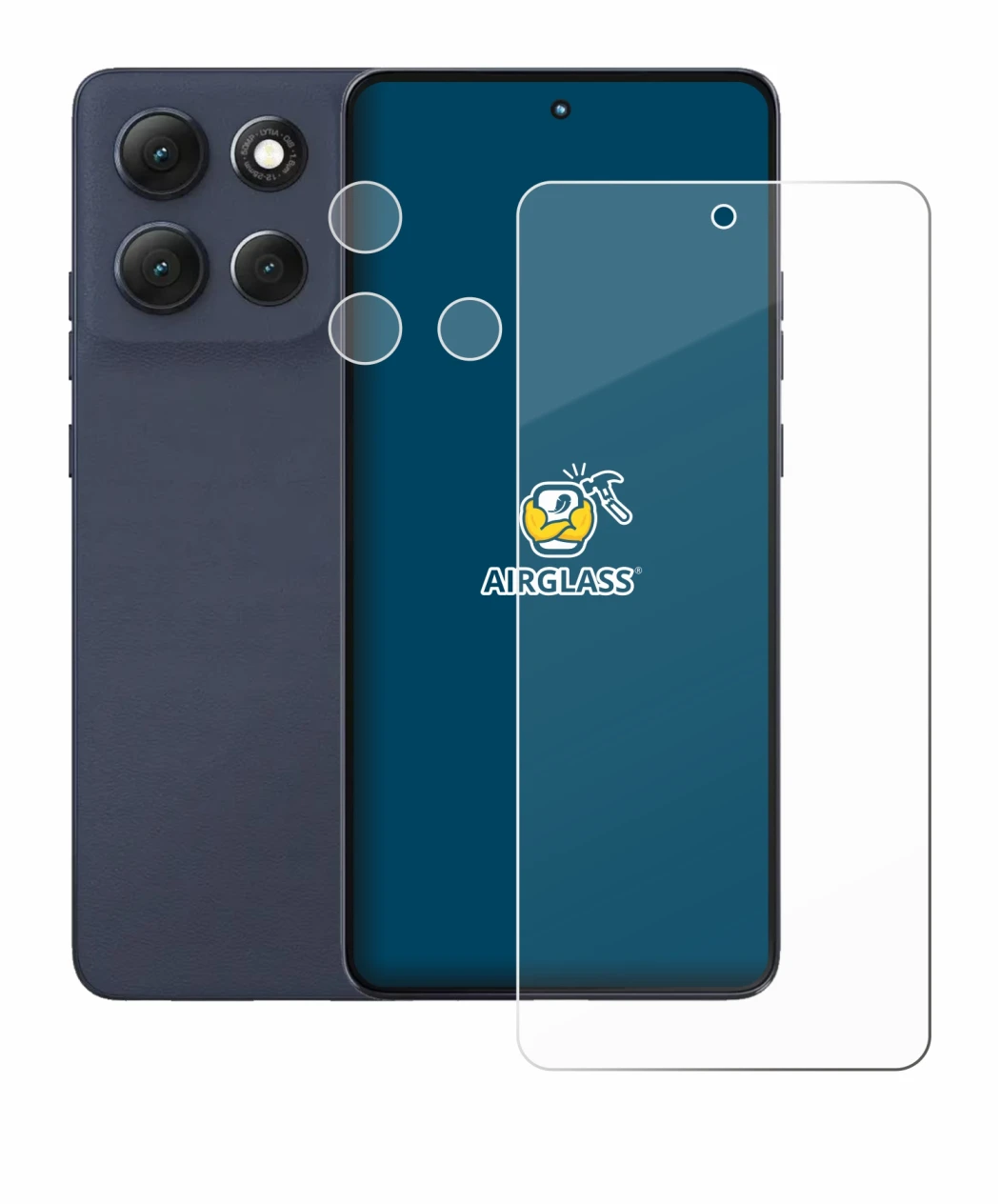 Image of the device Motorola Moto G86 (Front+Camera) with a wide variety of screen protectors.