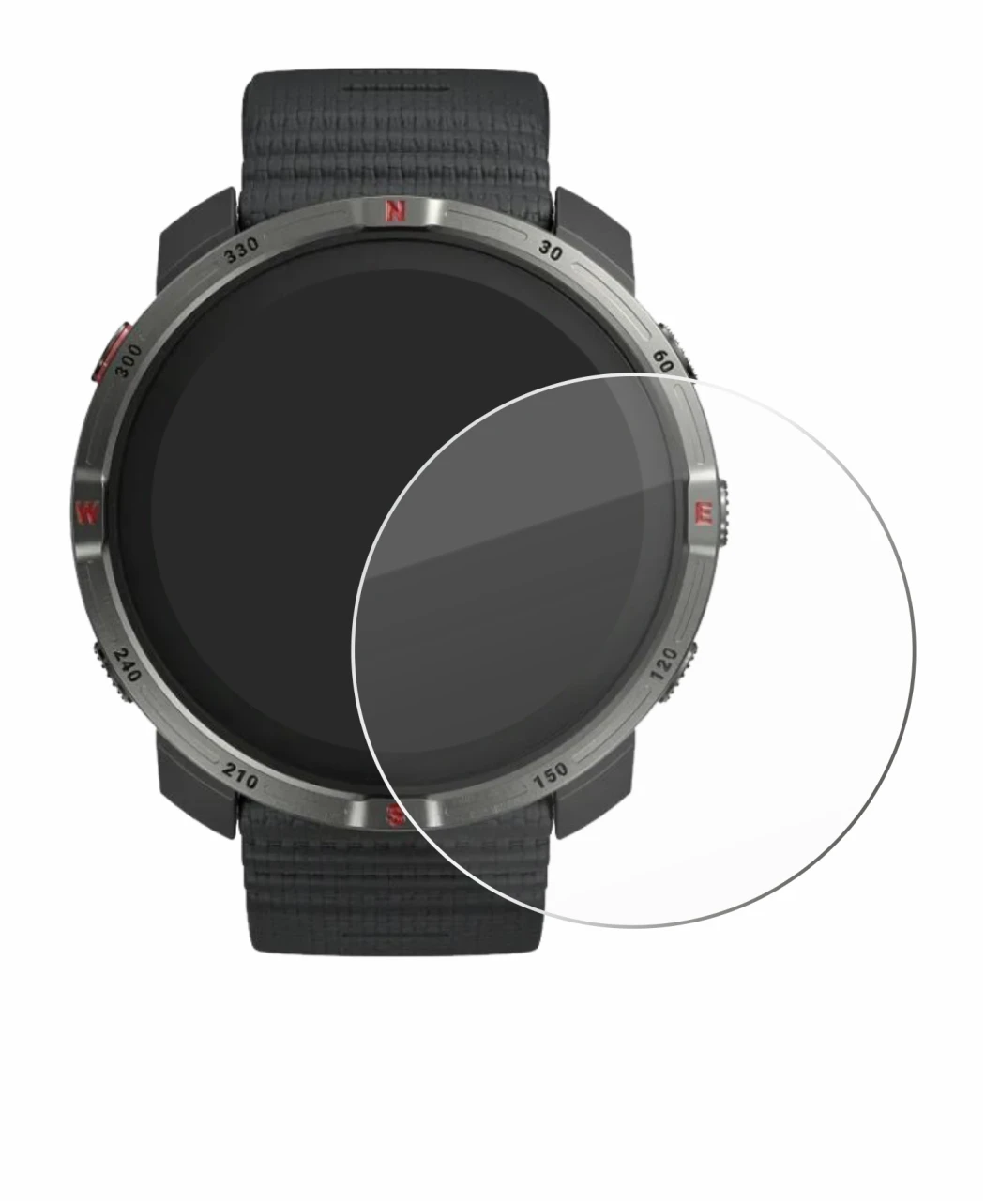 Image of the device Polar Grit X2 with a wide variety of screen protectors.