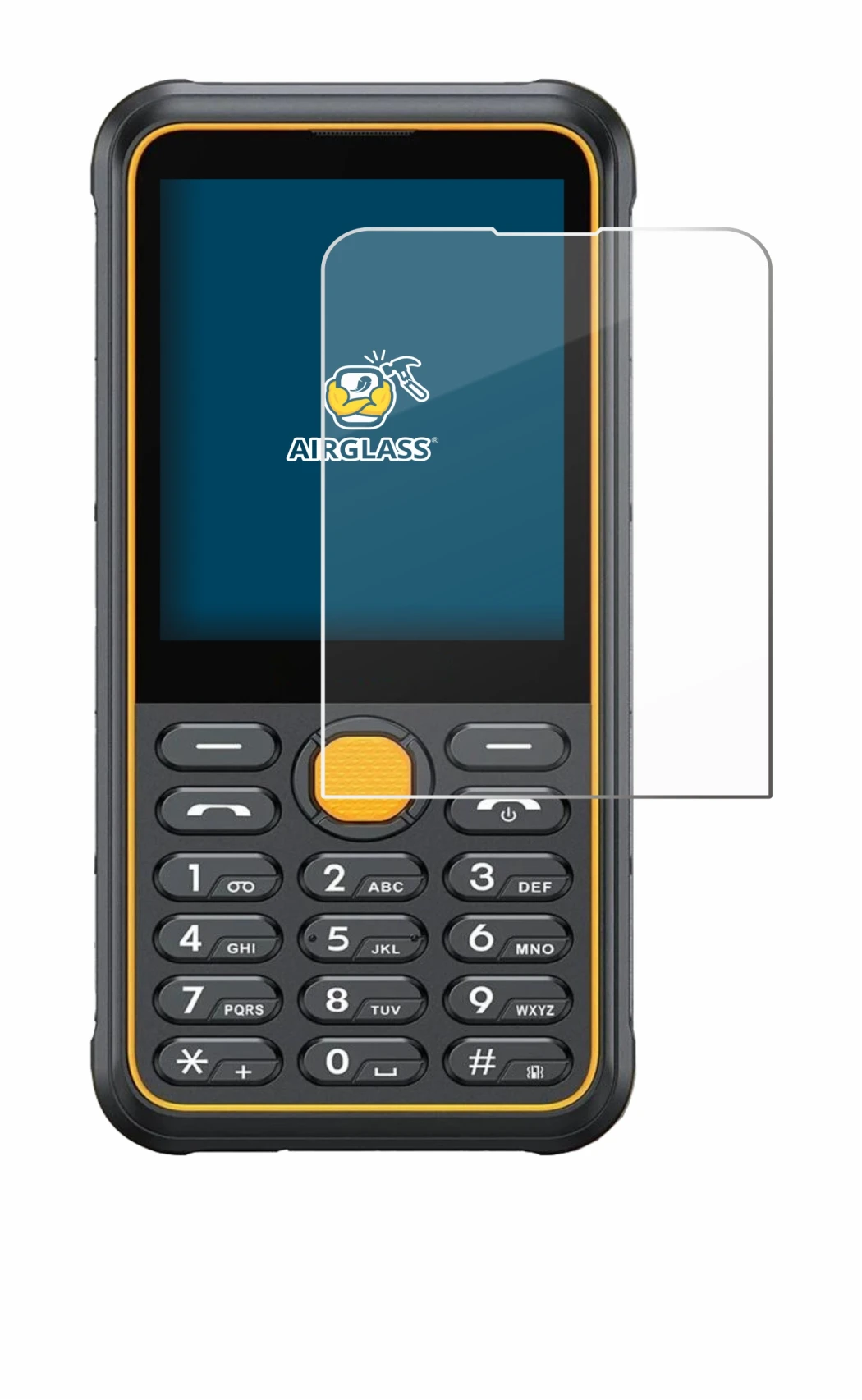Image of the device Ulefone Armor Mini 4 with a wide variety of screen protectors.