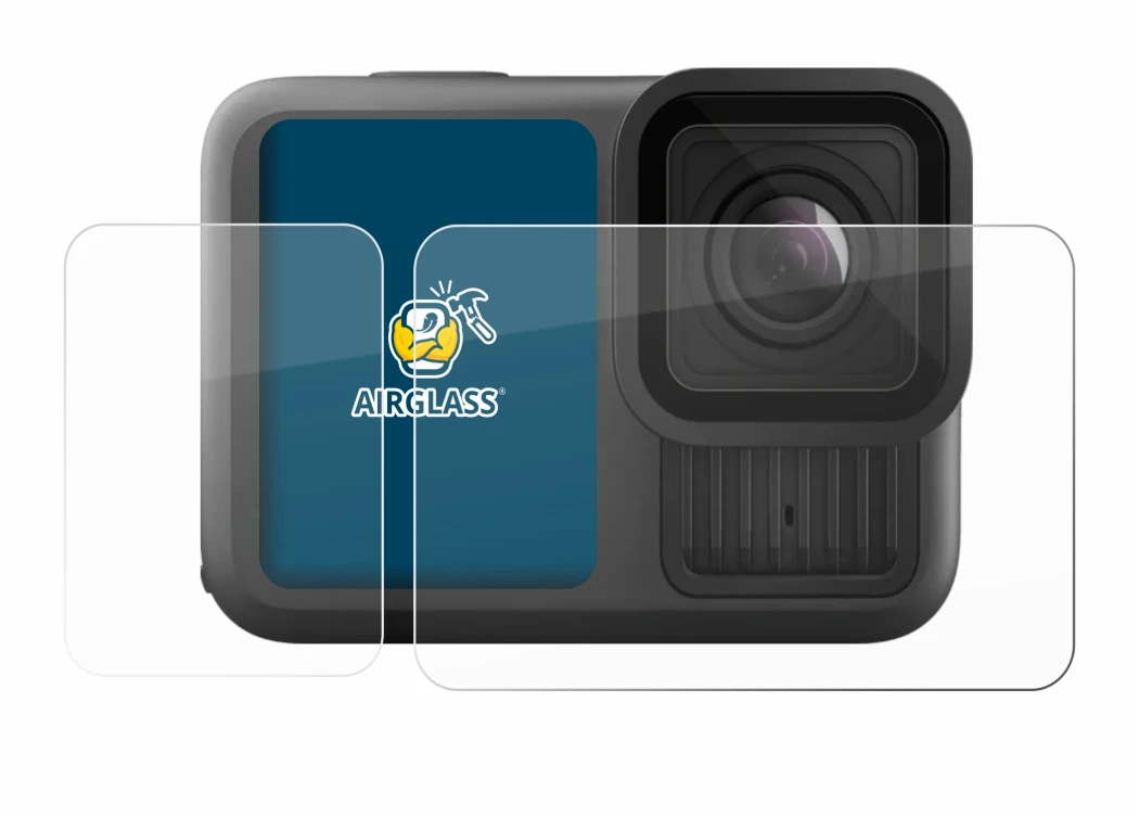 Image of the device GoPro Hero 13 Black Creator Edition with a wide variety of screen protectors.