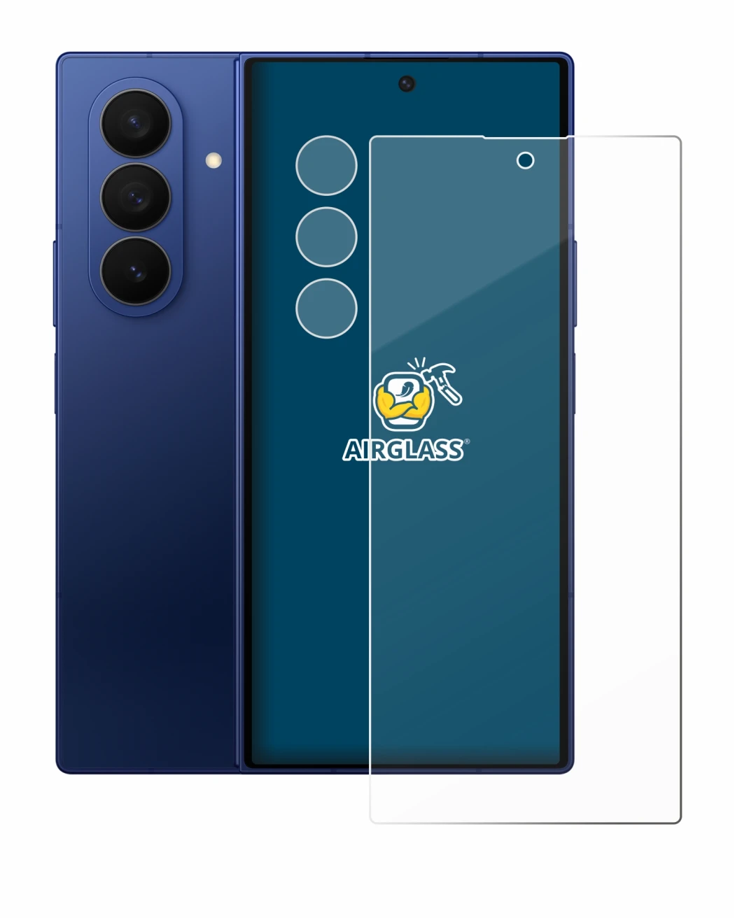 Image of the device Samsung Galaxy Z Fold 7 (Front+Camera) with a wide variety of screen protectors.