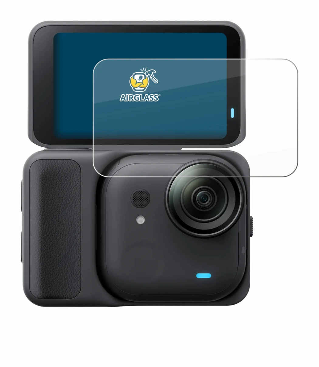 Image of the device Insta360 Go Ultra with a wide variety of screen protectors.