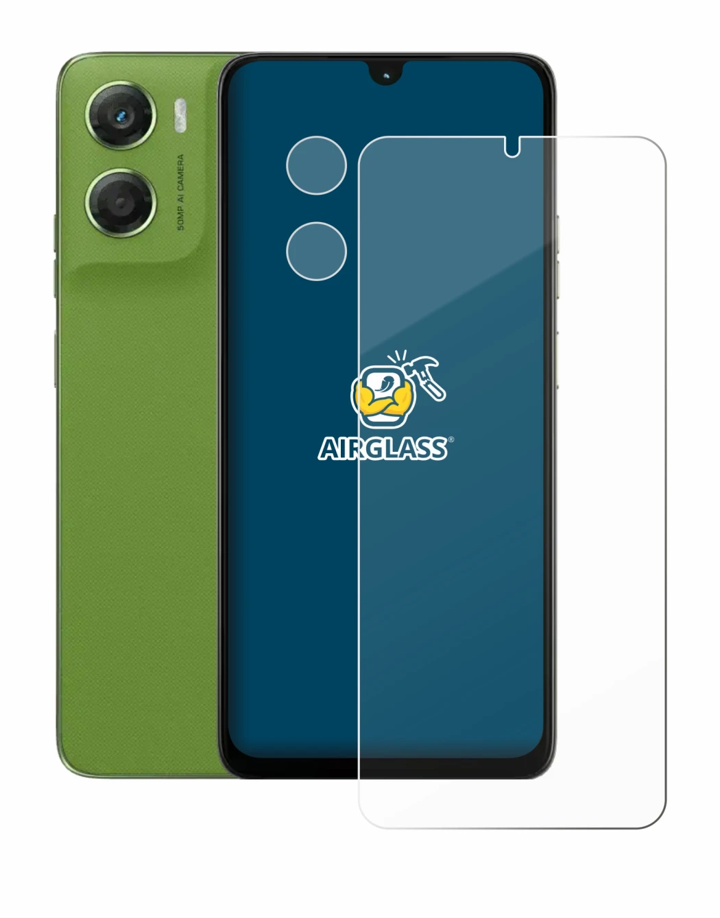 Image of the device Motorola Moto G06 (Front+Camera) with a wide variety of screen protectors.