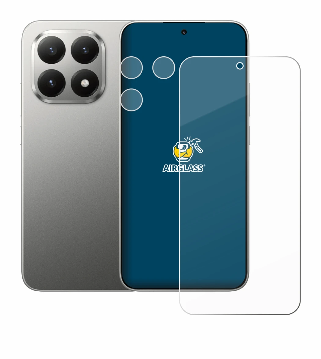 Image of the device Xiaomi 15T (Front+Camera) with a wide variety of screen protectors.