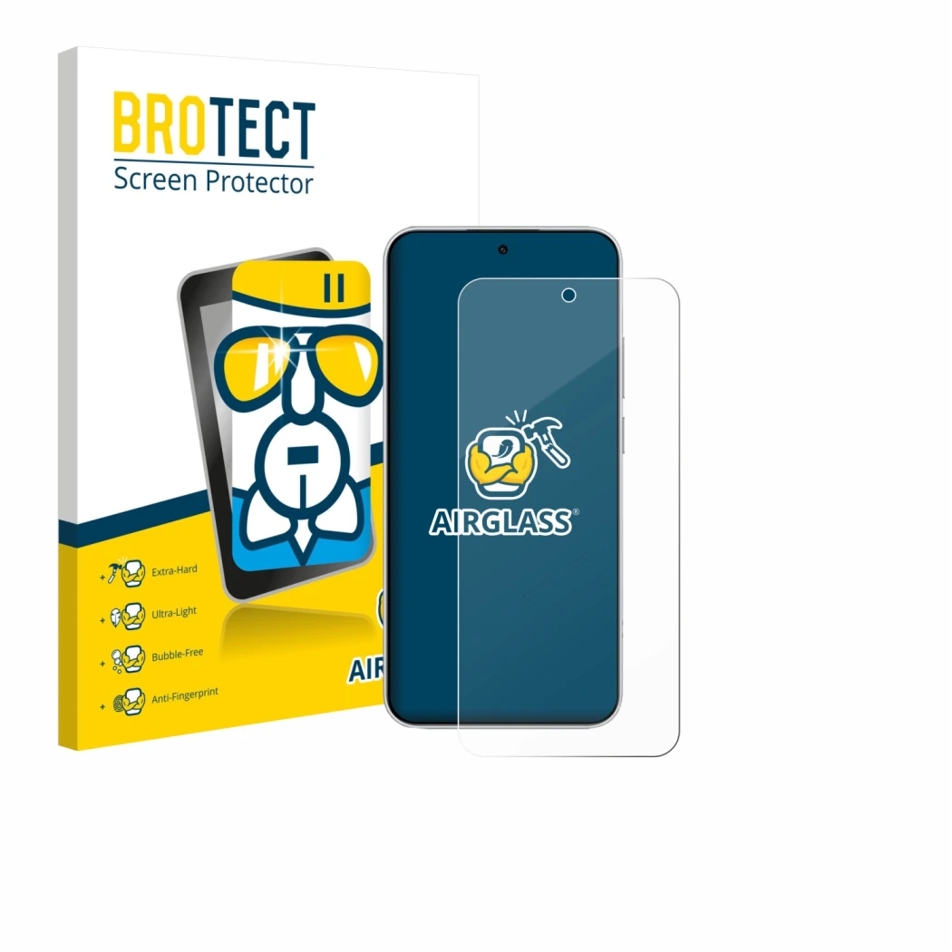 Front side of a product packaging with the brand logo BROTECT. Next to it is the device Xiaomi Redmi Note 15 Pro 4G shown with