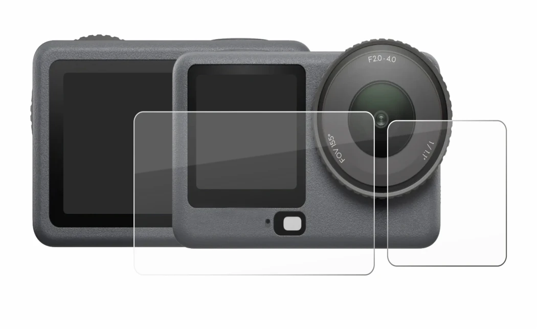 Image of the device DJI Osmo Action 6 with a wide variety of screen protectors.