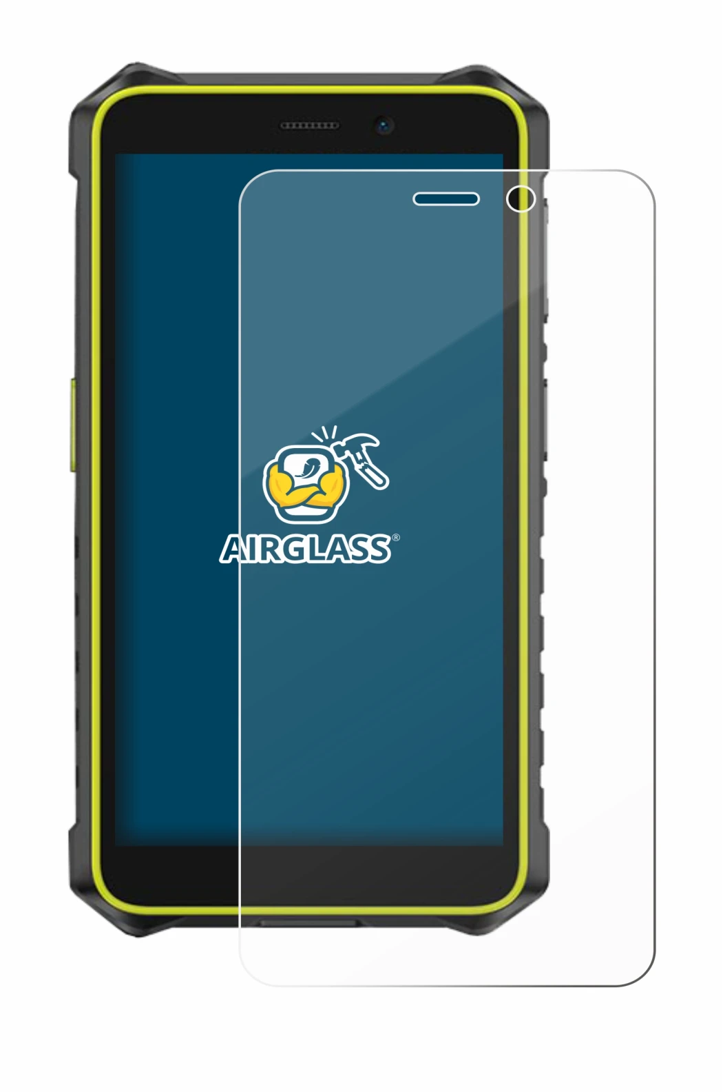 Image of the device Ulefone RugKing 2 Pro with a wide variety of screen protectors.