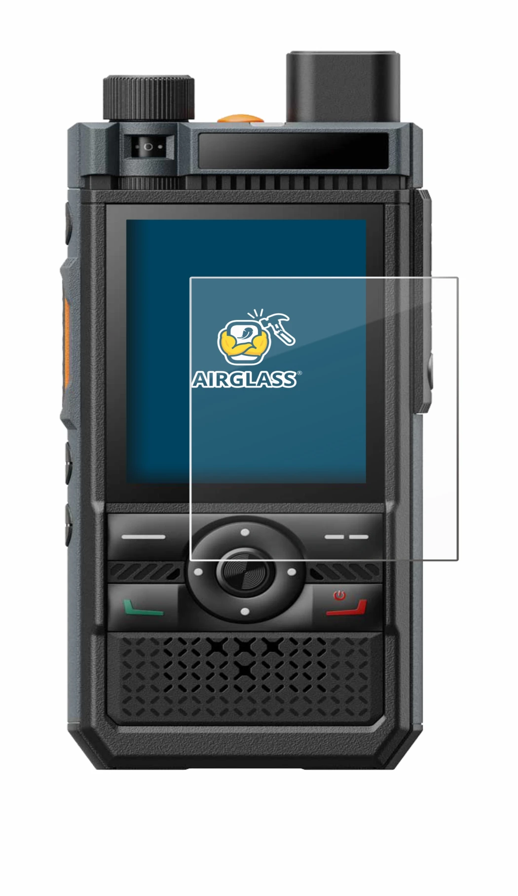 Image of the device Hytera P50 Pro with a wide variety of screen protectors.