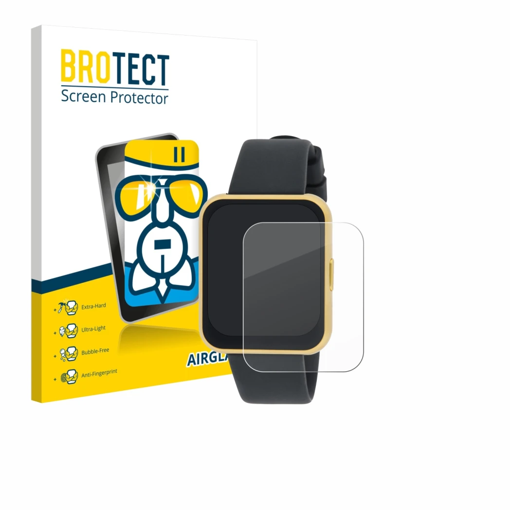 Front side of a product packaging with the brand logo BROTECT. Next to it is the device Liu Jo Mini Slim 2.0 shown with the co