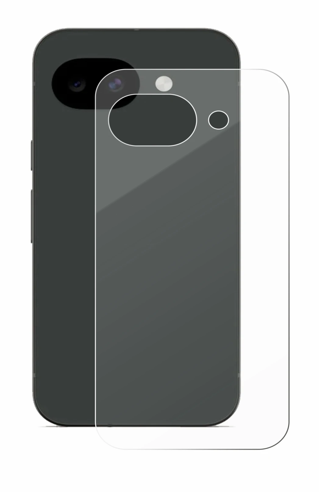 Image of the device Google Pixel 10a (Back) with a wide variety of screen protectors.
