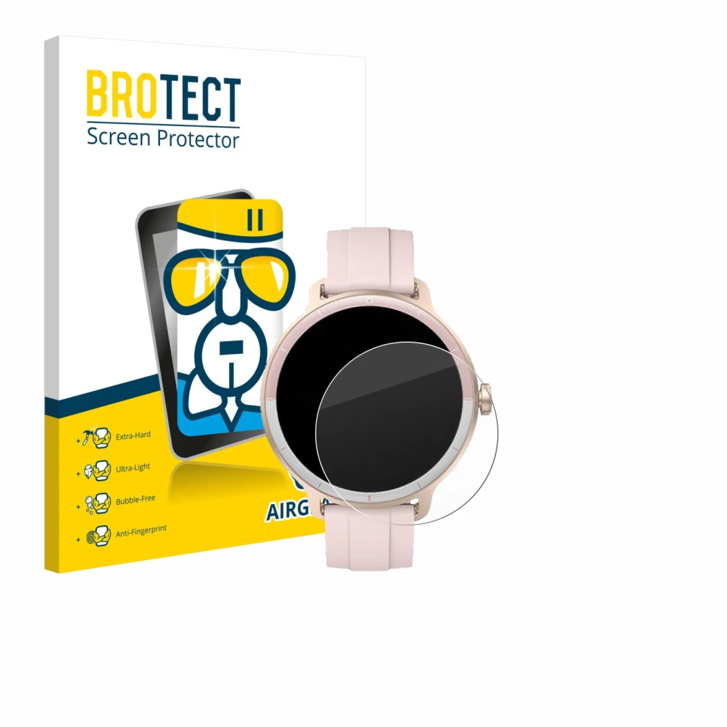 Front side of a product packaging with the brand logo BROTECT. Next to it is the device KIBFLE DR03 1.27
