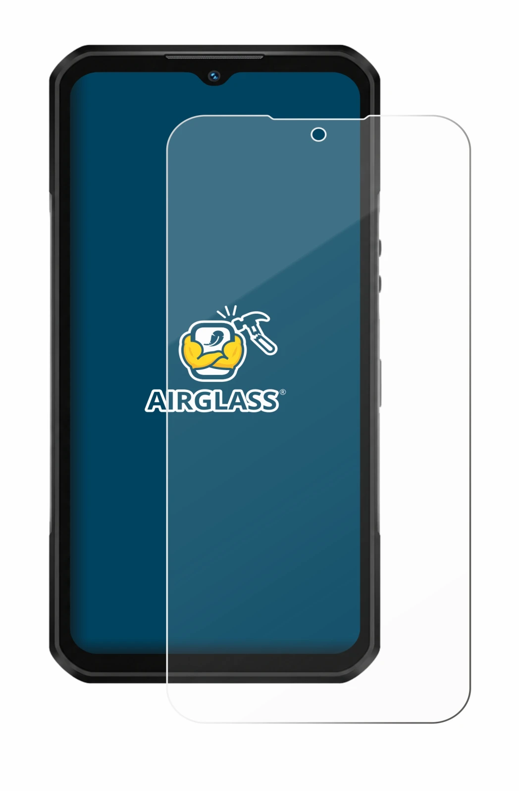 Image of the device Oukitel WP66 with a wide variety of screen protectors.